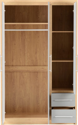 Seville 3 Door 2 Drawer Wardrobe