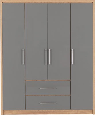 Seville 4 Door 2 Drawer Wardrobe