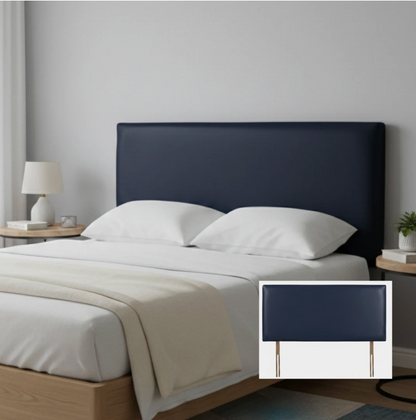 Blue PU Leather Headboard