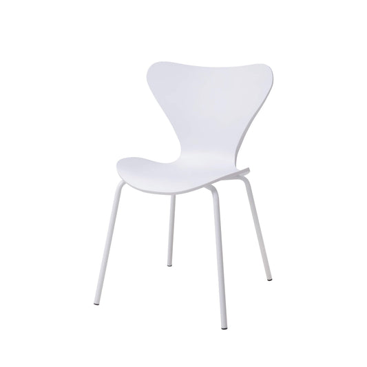 Sienna Plastic (PP) Chairs with Metal legs (4s) - White (Set of 4)