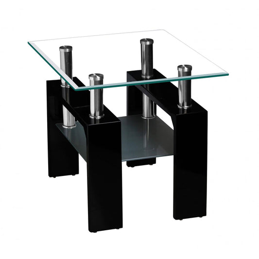 Telford Lamp Table - High Gloss Black