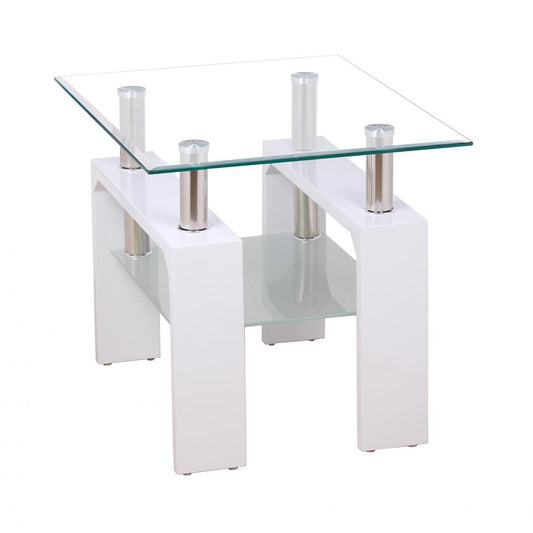 Telford Lamp Table - High Gloss White