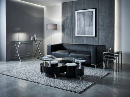Krista Black High Gloss Coffee Table with Black Border