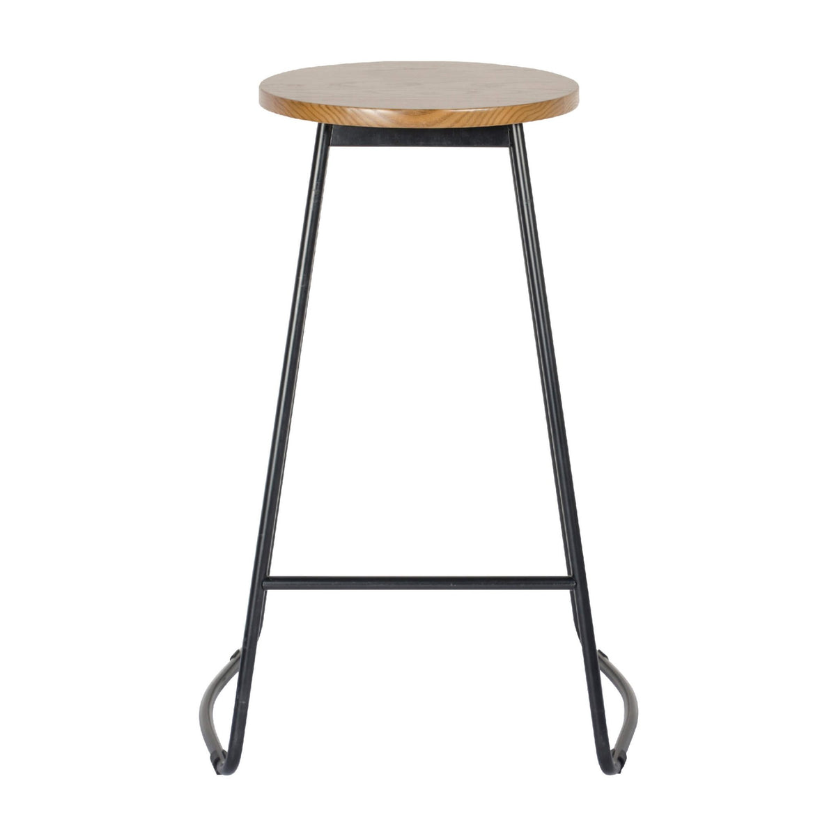 Trent Bar Stool Black and Natural - Black, Natural