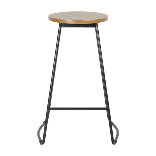 Trent Bar Stool Black and Natural - Black, Natural