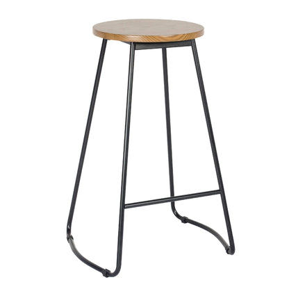 Trent Bar Stool Black and Natural - Black, Natural