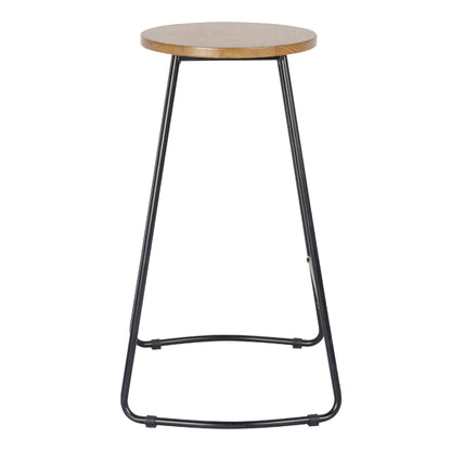 Trent Bar Stool Black and Natural - Black, Natural