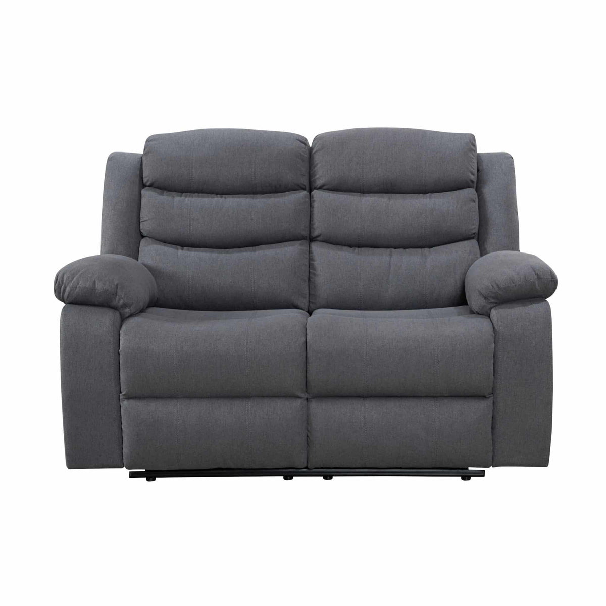 Turin Recliner Fabric 2 Seater - Grey Dark