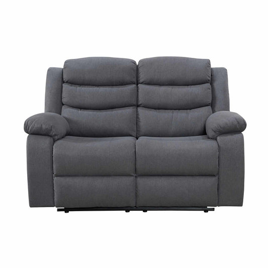 Turin Recliner Fabric 2 Seater - Grey Dark