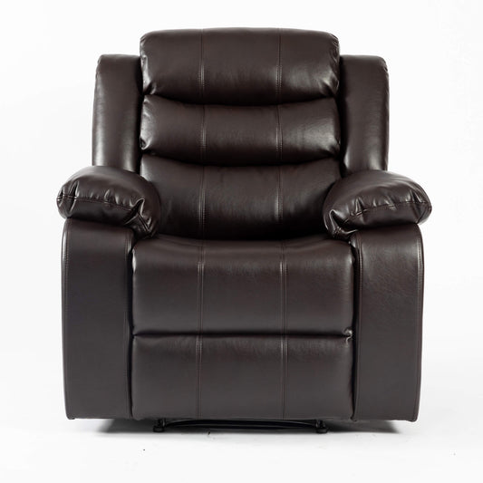 Turin Recliner Leather Aire 1 Seater - Brown