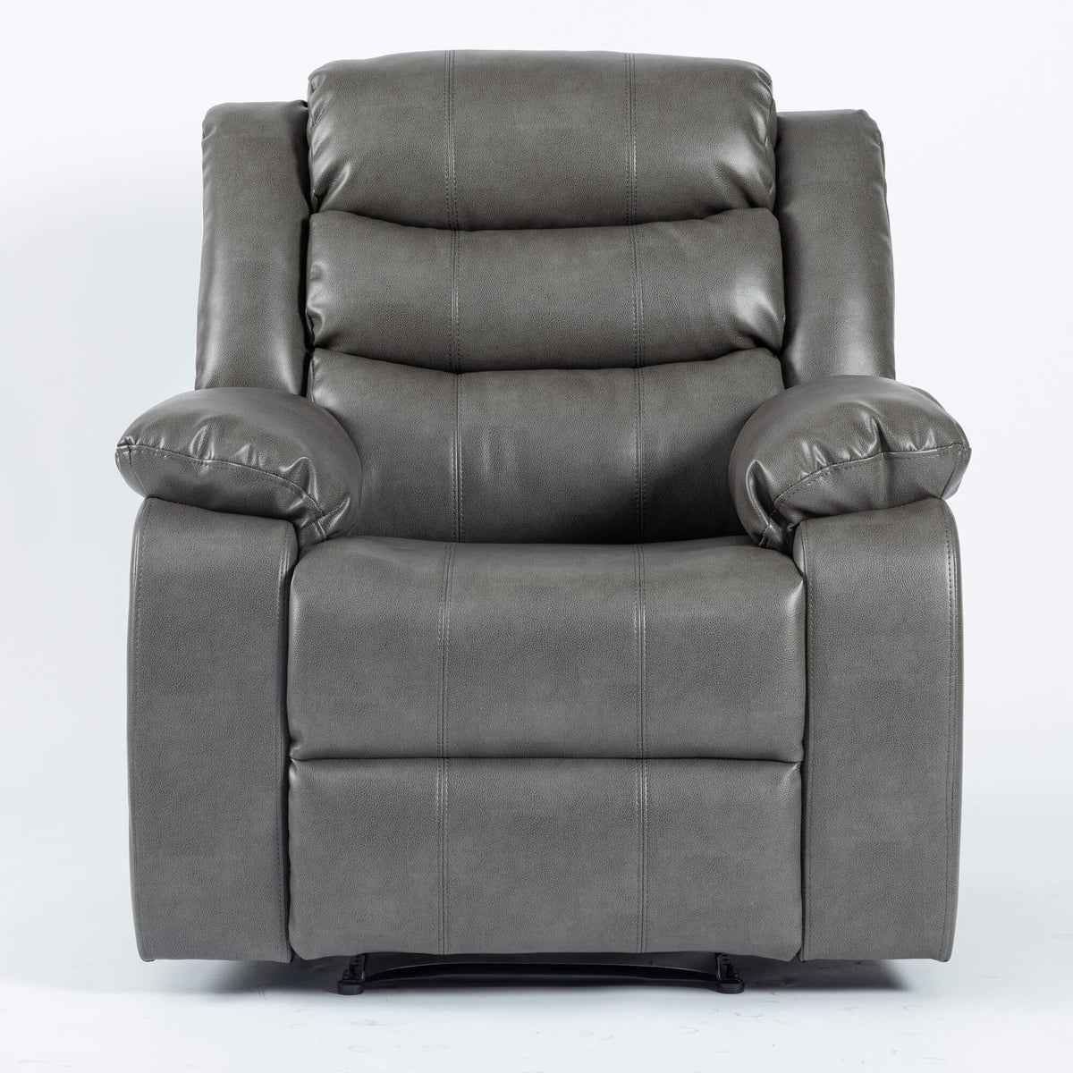 Turin Recliner Leather Aire 1 Seater - Grey