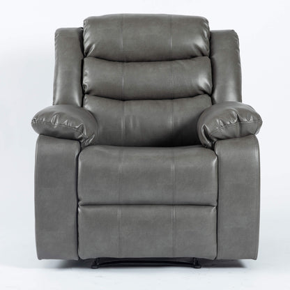 Turin Recliner Leather Aire 1 Seater - Grey