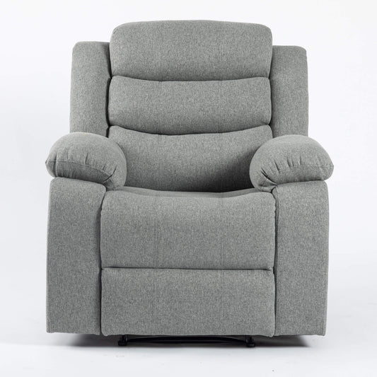 Turin Recliner Fabric 1 Seater - Grey Light