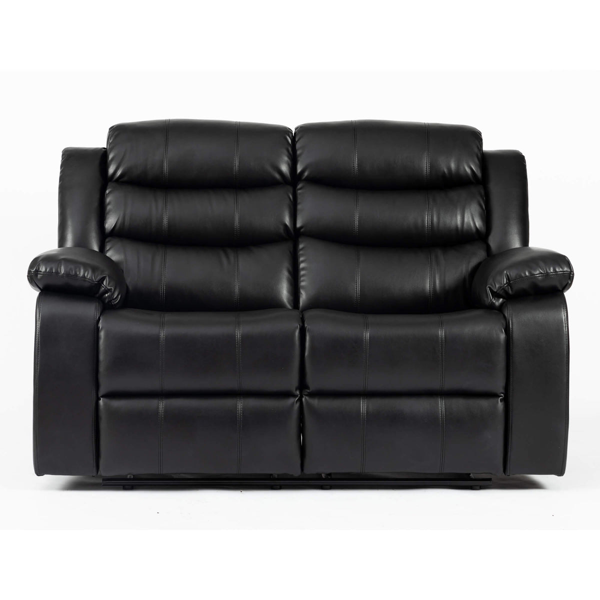 Turin Recliner Leather Aire 2 Seater - Grey