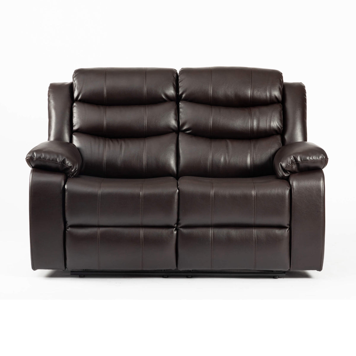 Turin Recliner Leather Aire 2 Seater - Brown