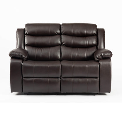 Turin Recliner Leather Aire 2 Seater - Brown