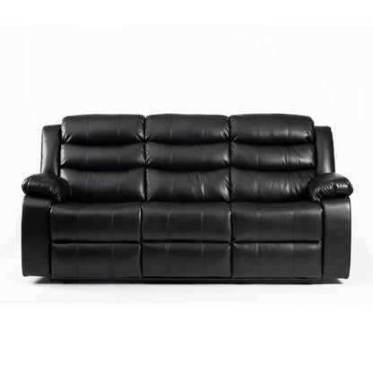 Turin Recliner Leather Aire 3 Seater - Brown