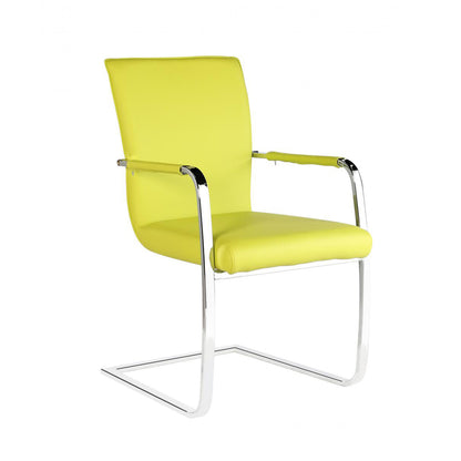 Una PU Arm Chairs Chrome (2s) - Green (Set of 2)