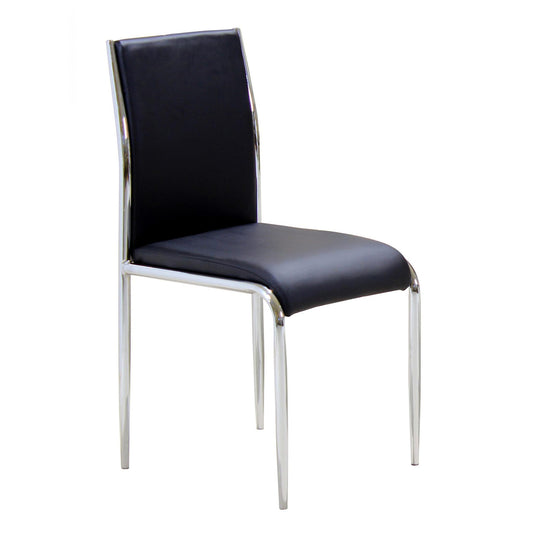 Vercelli PU Chair - Black (Set of 4)