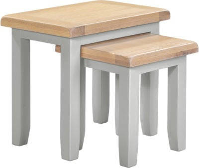 Windsor Pebble Grey Nest of 2 Tables