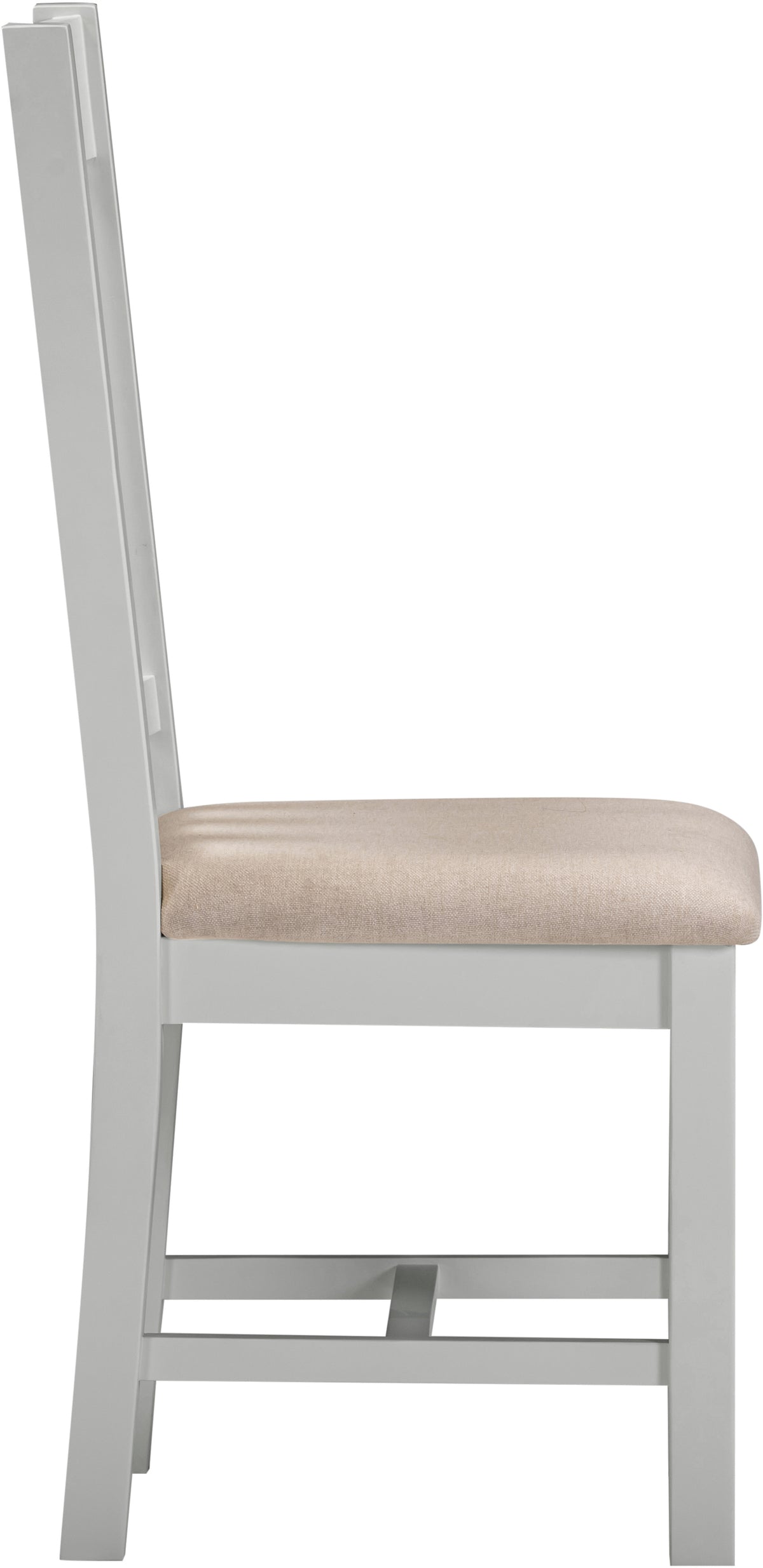 Windsor Slatted Chair (Box of 2) - Pebble Grey/Oat Fabric