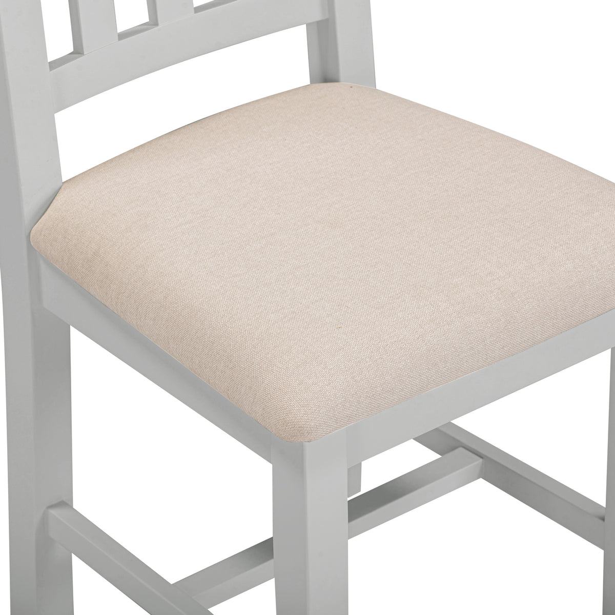 Windsor Slatted Chair (Box of 2) - Pebble Grey/Oat Fabric
