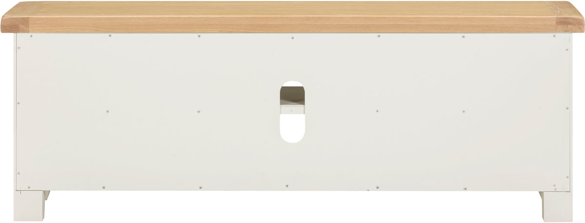 Windsor Straight TV Unit - Ivory/Oak
