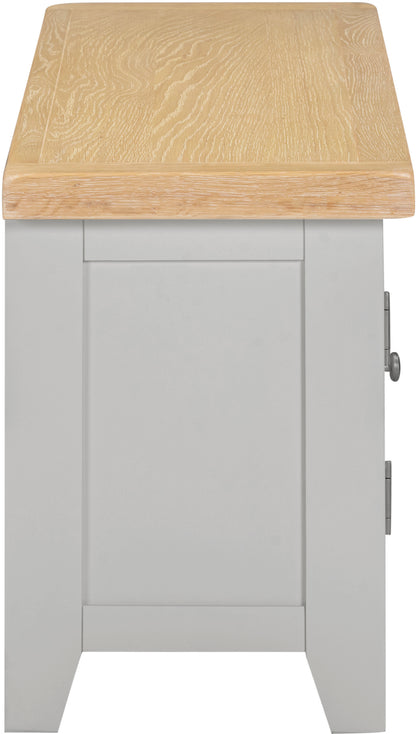 Windsor Straight TV Unit - Pebble Grey/Oak