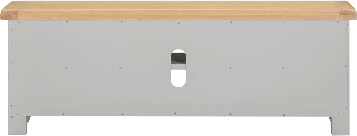 Windsor Straight TV Unit - Pebble Grey/Oak