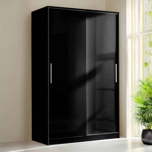 Topline Sliding Robe 2 Door - Black