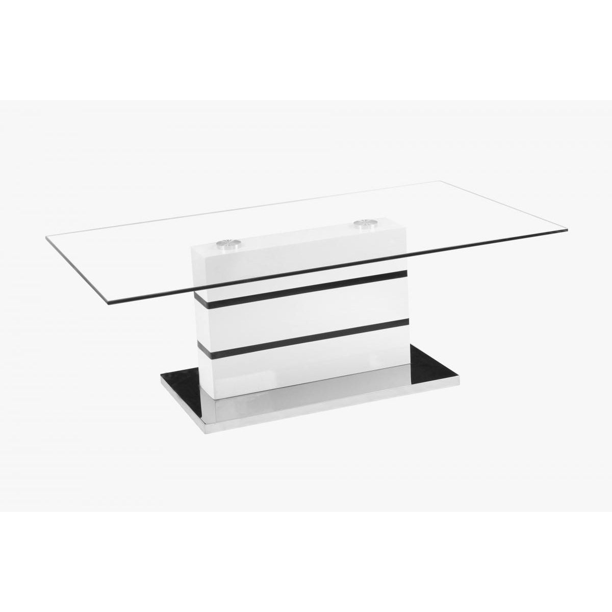 Yoki Glass Coffee Table White & Black - White &amp; Black