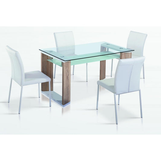Zola PU Chairs Chrome White (Set of 2)