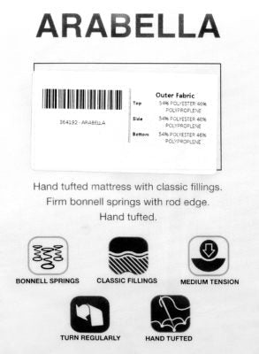 Arabella 4'6" Mattress - Furniture Cash and Carry