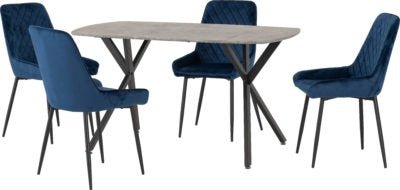 Athens Rectangular Dining Set with Avery Chairs - Furniture Cash and Carry