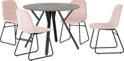 Athens Round Dining Set with Lukas Chairs - Furniture Cash and Carry