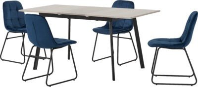 Avery Extending Dining Set with Lukas Chairs - Furniture Cash and Carry