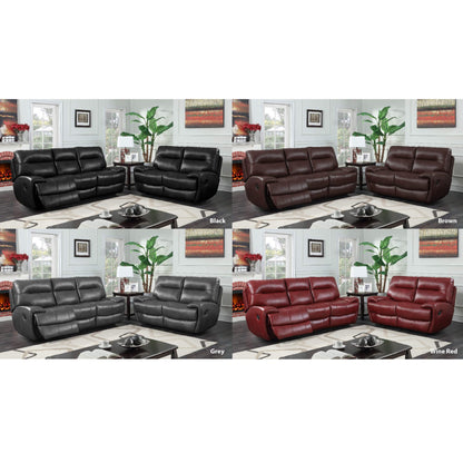 Bailey Recliner LeatherGel & PU 2 Seater - Grey