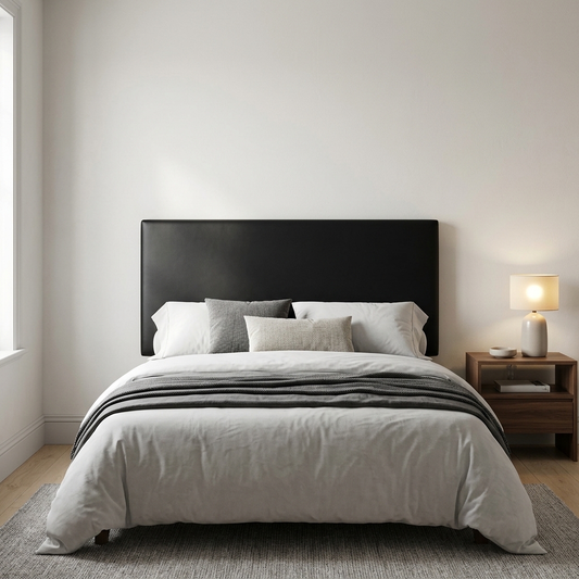 Black PU Leather Headboard