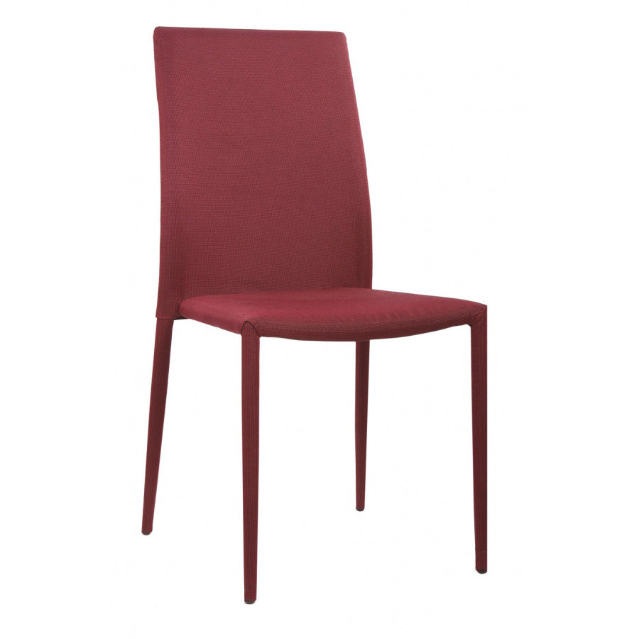 Chatham Fabric Chair with Metal Legs (4s) - Red (Set of 4)