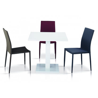 Chatham High Gloss Table with Stainless Steel Base - Black