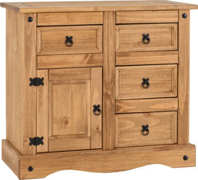 Corona 1 Door 4 Drawer Sideboard - Furniture Cash and Carry