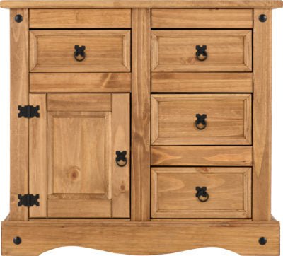 Corona 1 Door 4 Drawer Sideboard - Furniture Cash and Carry