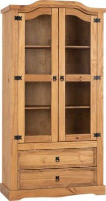 Corona 2 Door 2 Drawer Glass Display Unit - Furniture Cash and Carry