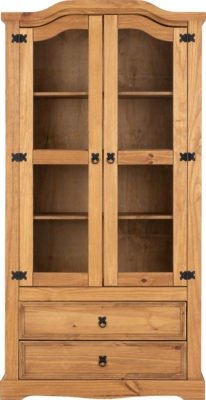 Corona 2 Door 2 Drawer Glass Display Unit - Furniture Cash and Carry