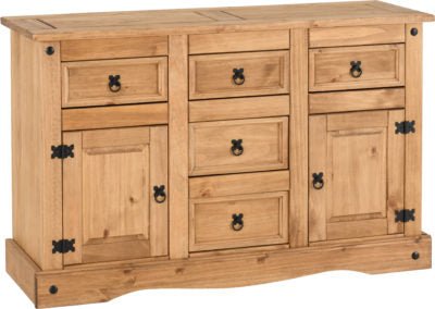 Corona 2 Door 5 Drawer Sideboard - Furniture Cash and Carry