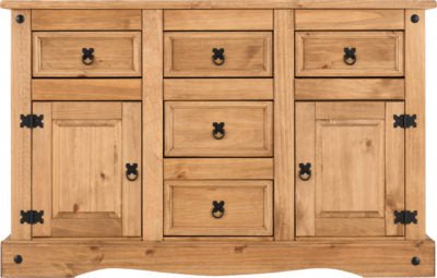 Corona 2 Door 5 Drawer Sideboard - Furniture Cash and Carry