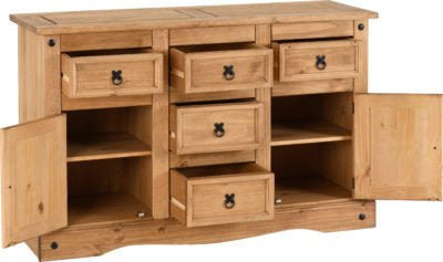 Corona 2 Door 5 Drawer Sideboard - Furniture Cash and Carry