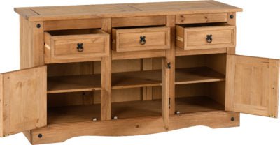 Corona 3 Door 3 Drawer Sideboard - Furniture Cash and Carry
