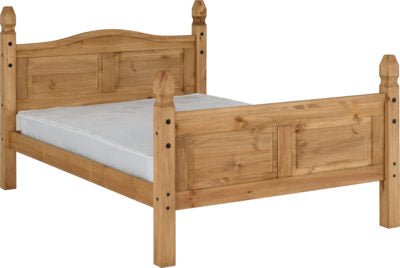 Corona 4'6" Bed High Foot End - Furniture Cash and Carry