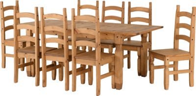Corona Extending Dining Set (8 Chairs) - Furniture Cash and Carry